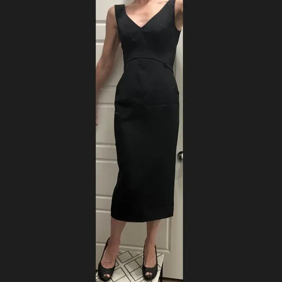 Norisol Ferrari | Dresses | Norisol Ferrari Classic Black Cocktail Dress  Wool Silk Size 2 | Poshmark